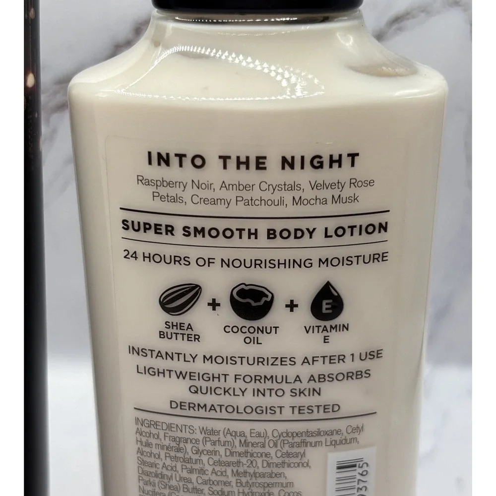 Bath & Body Works 2pc Lot Into the Night Body Lotion & Body Cream New